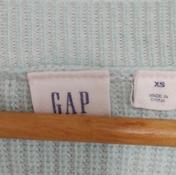 🍋Gap Seafoam V-Neck Knit Sweater ~ Size S - Picture 4 of 7